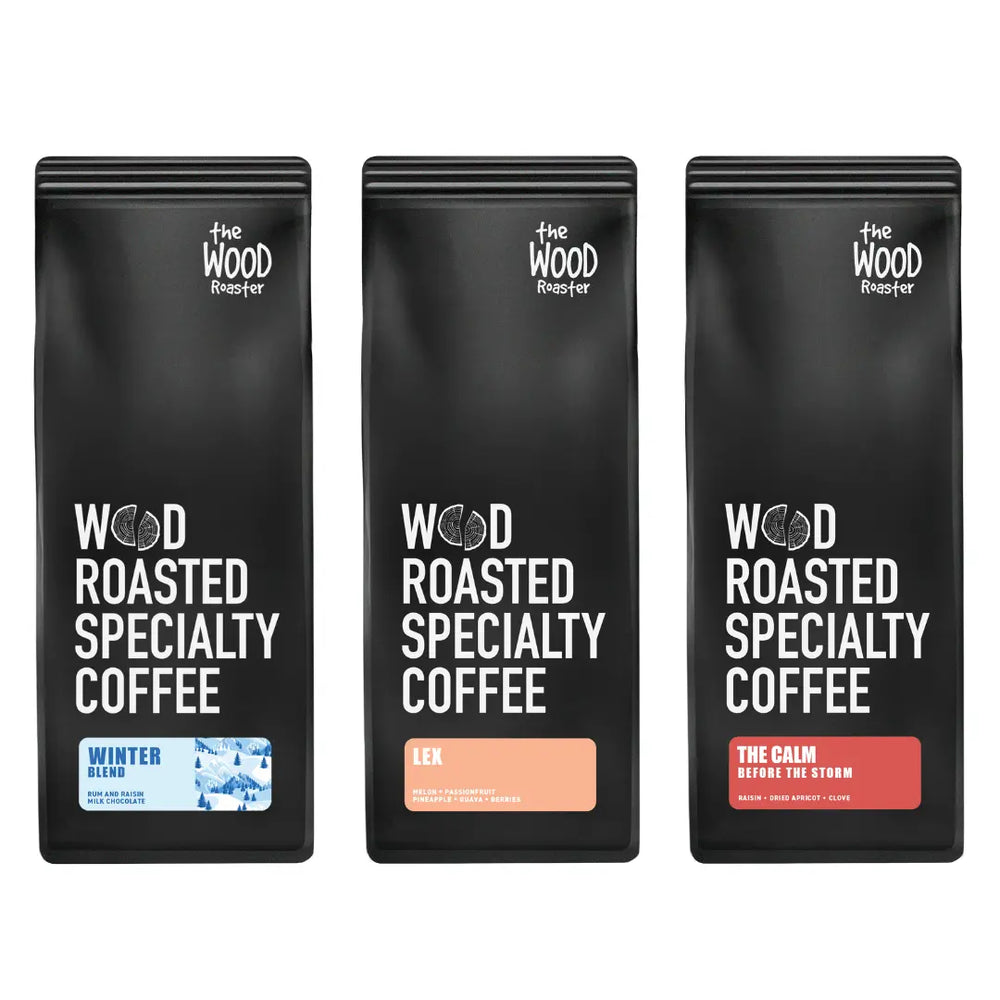 Premium wood roasted specialty coffee taster pack